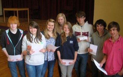 Ryedale School pupils on exams day 2010